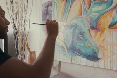 Brian Peterson Paints A Portrait Of A Homeless Person